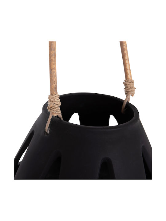 HomeMarkt Erantyl Rattan Tabletop Lantern Black 10x10x10cm