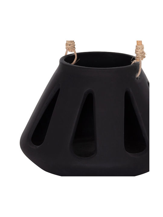 HomeMarkt Erantyl Rattan Tabletop Lantern Black 10x10x10cm
