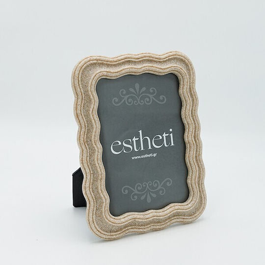 Estheti Home Рамка За Снимки 13x18 Афе Пясъчник Полирезин Крем 16.5x2x22см 815-00055