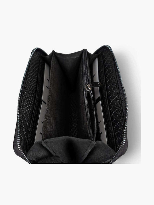 Large Leather Women's Wallet Classic Black