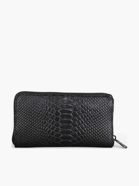 Large Leather Women's Wallet Classic Black
