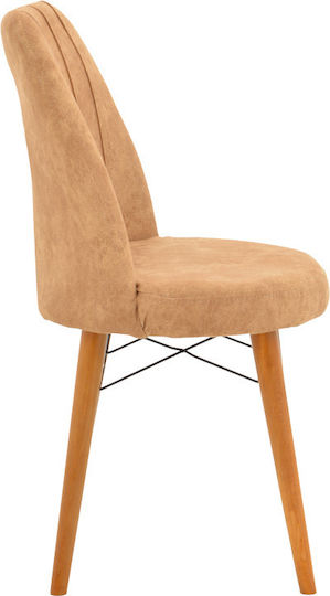 Nevis I Wooden Brown-Walnut Dining Armchair 47x85cm