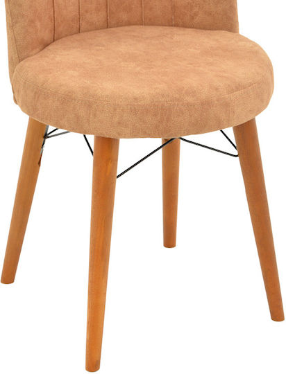 Nevis I Wooden Brown-Walnut Dining Armchair 47x85cm