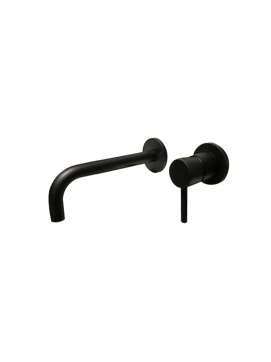 Piccadilly Built-in Faucet Mixer for for Bathroom Sink Black