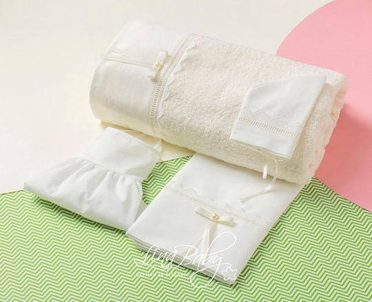 Lina Baby Set Christening Oilcloths Ecru 4 Pieces