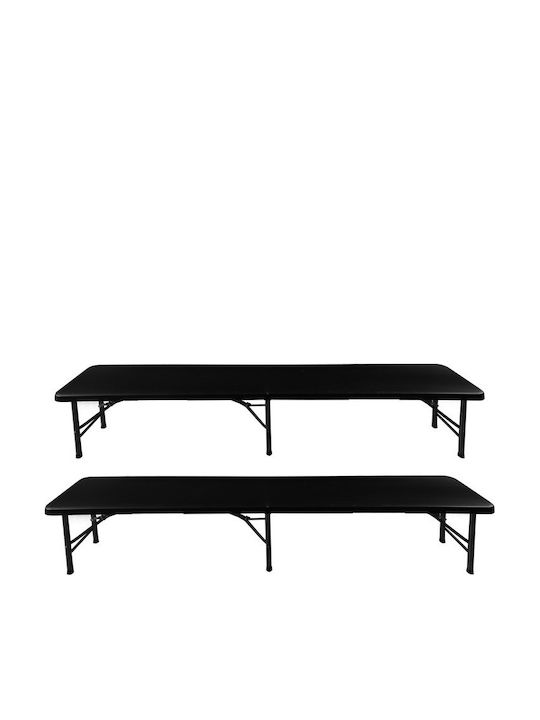 Tisch Zusammenklappbar Schwarz 180x74x74cm