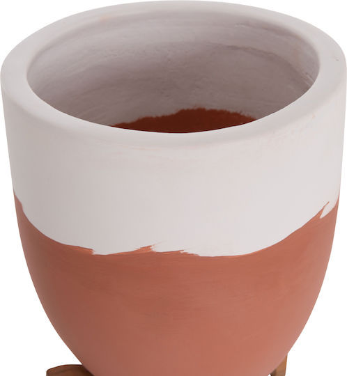 HomeMarkt Set of 2 Terracotta Ceramic Flower Pots 25x25cm