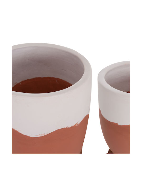 HomeMarkt Σετ 2 Γλάστρες Πήλινες Τερακότα
