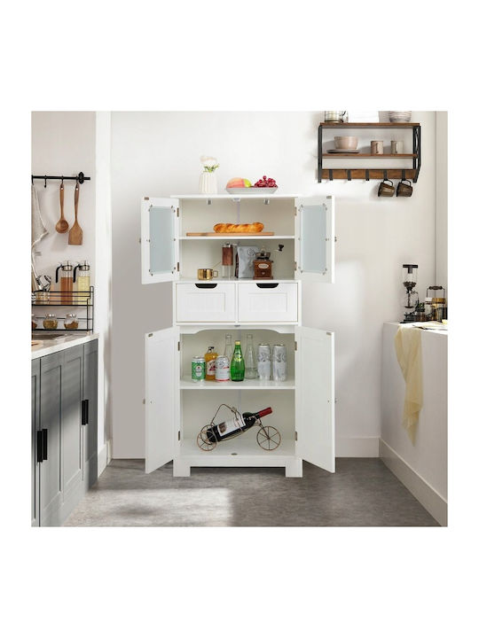Kitchen Floor Drawer Unit White 60x30x128cm