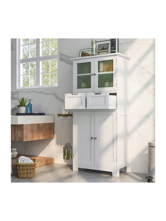 Kitchen Floor Drawer Unit White 60x30x128cm