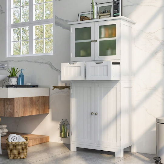 Kitchen Floor Drawer Unit White 60x30x128cm