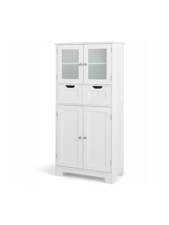 Kitchen Floor Drawer Unit White 60x30x128cm