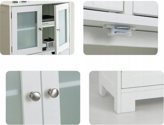 Kitchen Floor Drawer Unit White 60x30x128cm
