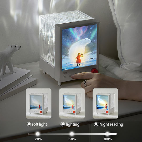 XO Led Παιδικό Φωτιστικό Projector Λευκό 16.53x12.84x12.17εκ.