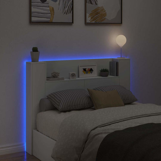vidaXL Wooden Bed Headboard White 140x103.5cm