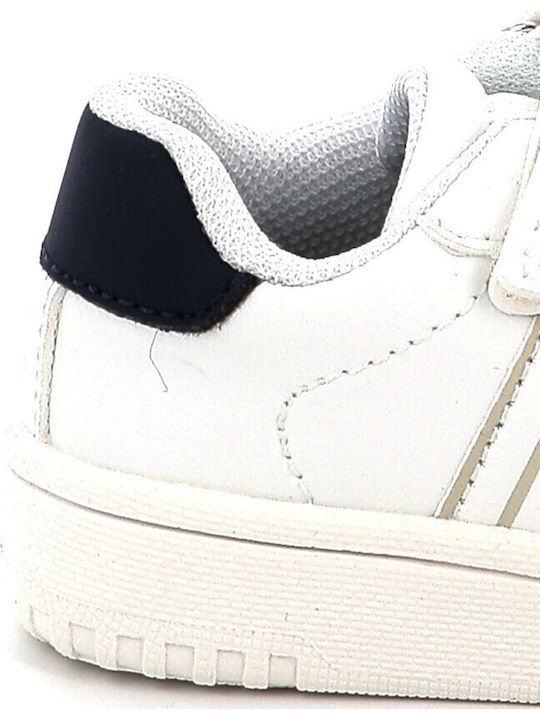 Kids Sneakers with Hoop & Loop Closure White