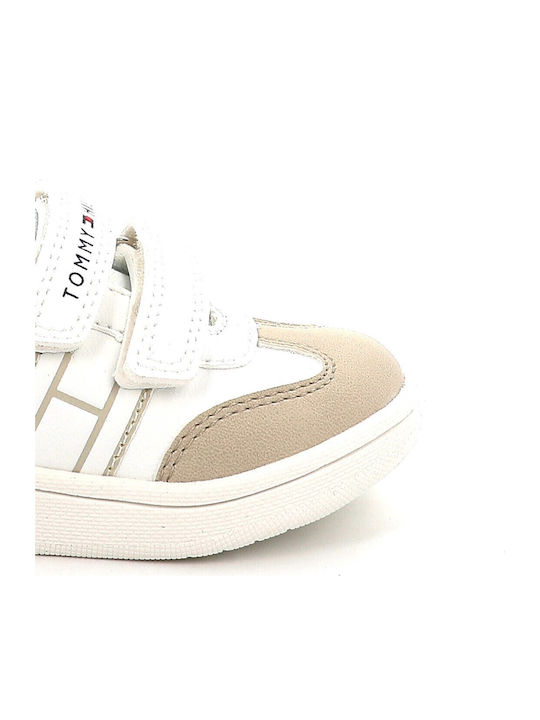 Kids Sneakers with Hoop & Loop Closure White