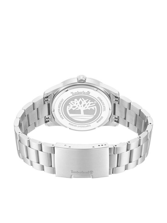 Timberland Timberland Ανδρικό Ρολόι 42mm Μπαταρίας με Ασημί Μεταλλικό Μπρασελέ