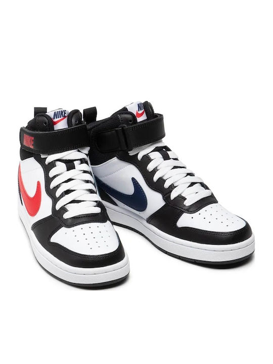 Court Court Borough MID 2 Kids Sports Shoes Basketball with Hoop & Loop Closure White