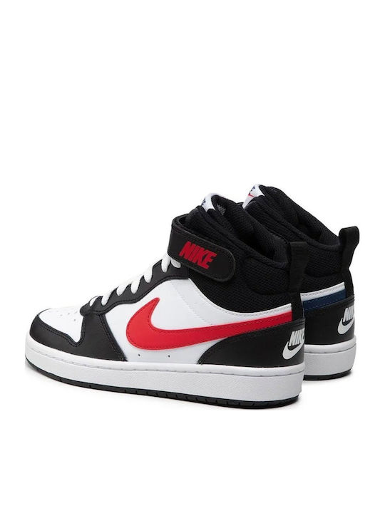 Court Court Borough MID 2 Kids Sports Shoes Basketball with Hoop & Loop Closure White
