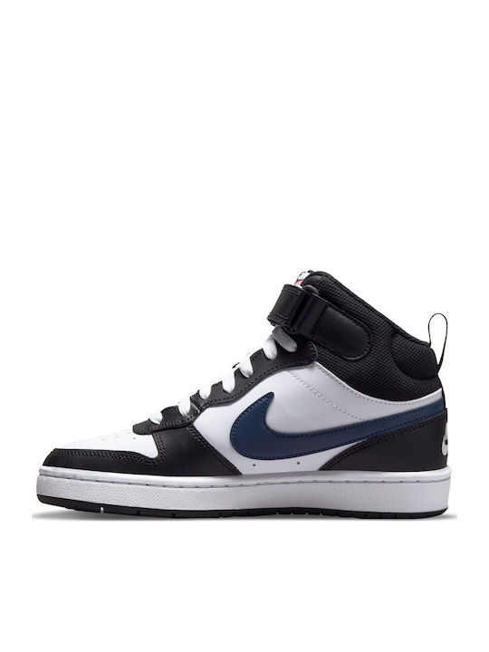 Court Court Borough MID 2 Kids Sports Shoes Basketball with Hoop & Loop Closure White