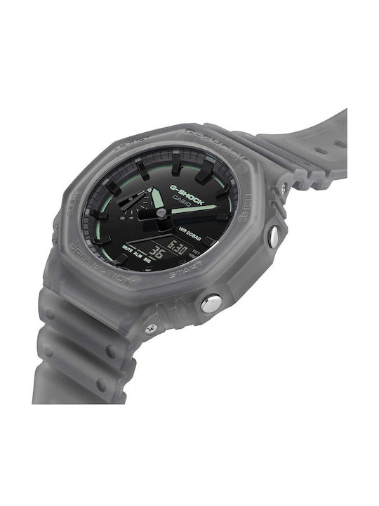 Casio Ψηφιακό Ανδρικό Ρολόι Χρονογράφος Μπαταρίας με Γκρι Καουτσούκ Λουράκι