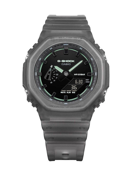 Casio Ψηφιακό Ανδρικό Ρολόι Χρονογράφος Μπαταρίας με Γκρι Καουτσούκ Λουράκι