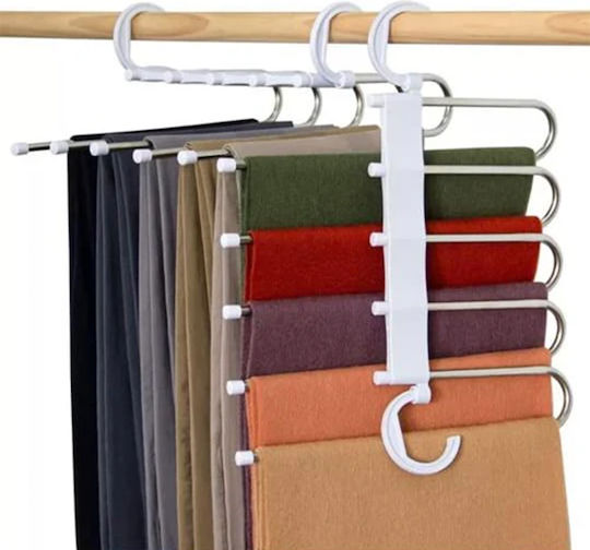 Wardrobe Hanger Foldable for Pants Metallic Silver 99913821 1pcs