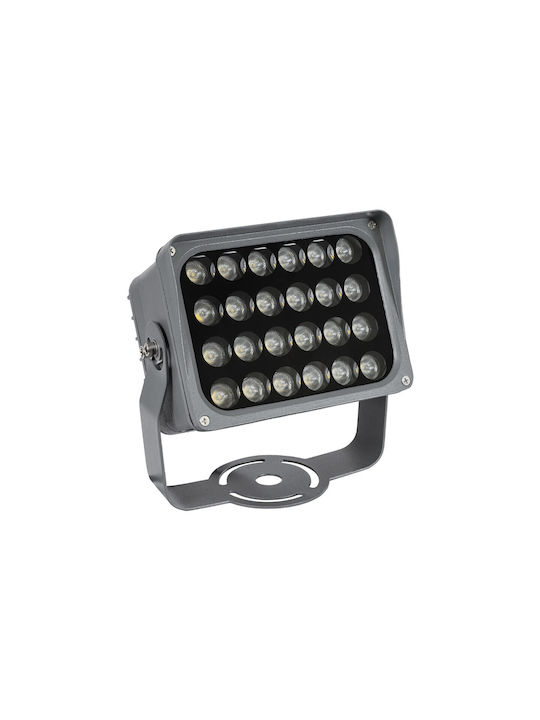 GloboStar Floodxena Φωτιστικό Δαπέδου LED Εξωτερικού Χώρου 24W με Ψυχρό Λευκό Φως IP65 Γκρι