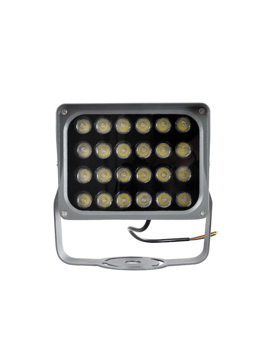 GloboStar Floodxena Φωτιστικό Δαπέδου LED Εξωτερικού Χώρου 24W με Ψυχρό Λευκό Φως IP65 Γκρι