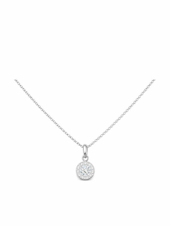 Xryseio Necklace from Silver with Zircon