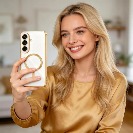 Techsuit Luxus Kristall Umschlag Rückseite Silikon Grün (Galaxy S26)