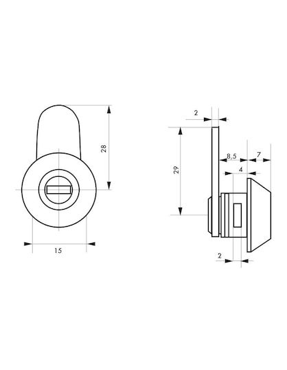 Mailbox Lock Straight Lamaki Thirard 00117905