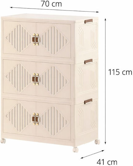 Kleiderschrank Büro Ice White 70x41x115cm
