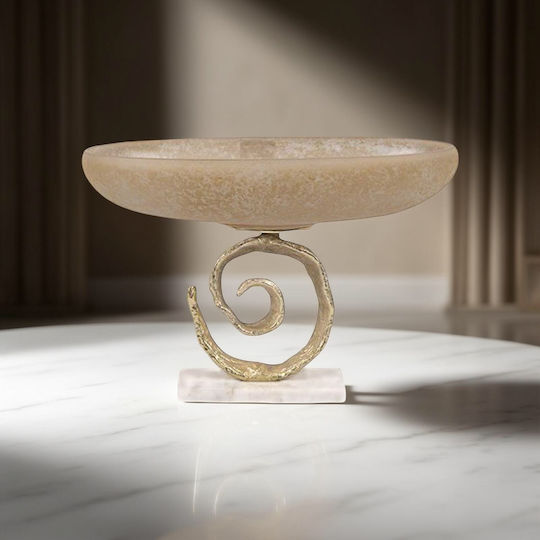 Decorative Bowl Beige 40x20x7cm
