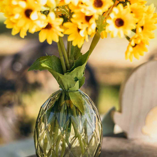 Beauty Home Διακοσμητικό Βάζο Γυάλινο Milo Πράσινο Y10.5cm