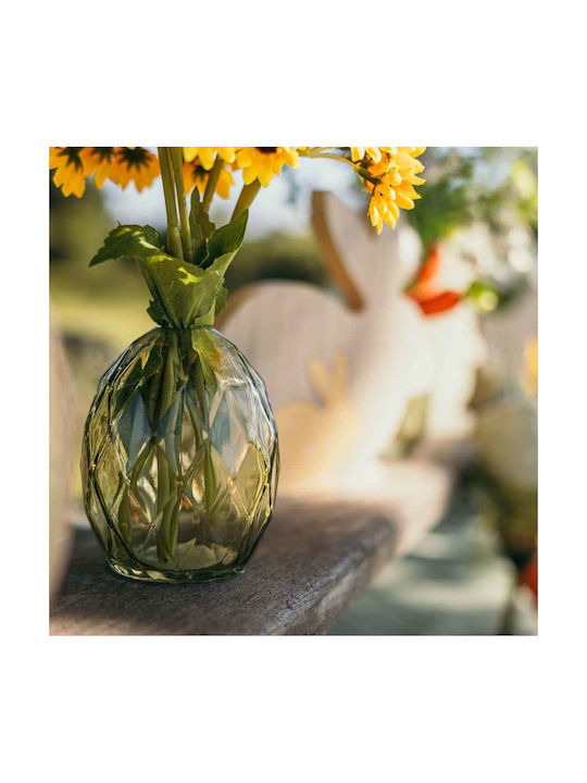 Beauty Home Vază Decorativă Din Sticlă Milo Verde Y10.5cm