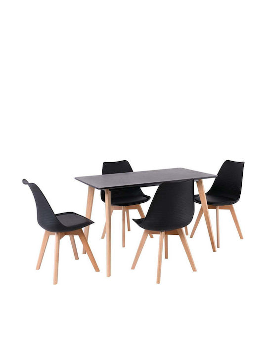 Kitchen Table Martin with 3 Chairs 70x120cm E7101,2S