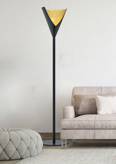 Helestra Floor Lamp with Socket for Bulb E27 Black