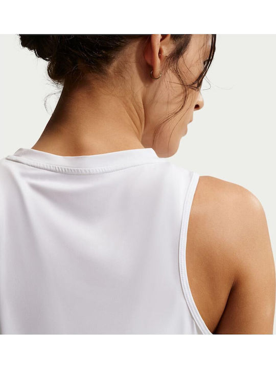 One Classic Damen Crop Top Ärmellos Weiß