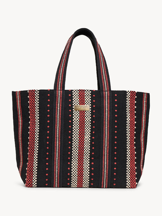 Savana Fabric Women's Tote Handbag Black