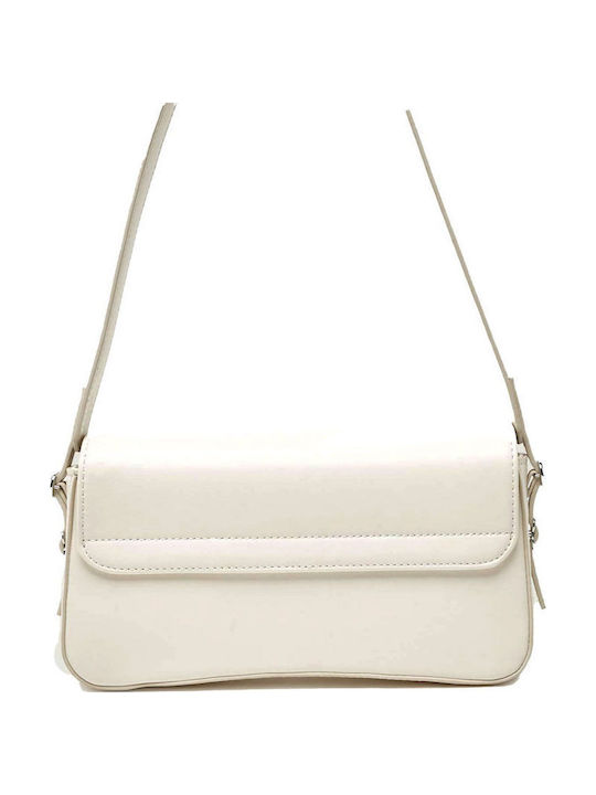 Damentasche Schultertasche Ecru
