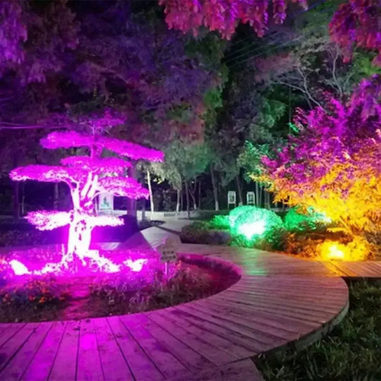 Соларна Светлина 6W RGB с Фотоклетка IP55 30смx12смсм.
