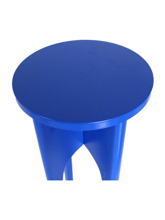 Βοηθητικό Τραπεζάκι Stylish Ξύλο Ξύλινο Μπλε Μ32xΠ32xΥ90εκ.