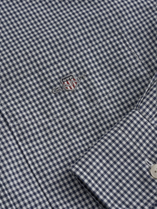 Long-sleeved Shirt Checked Blue