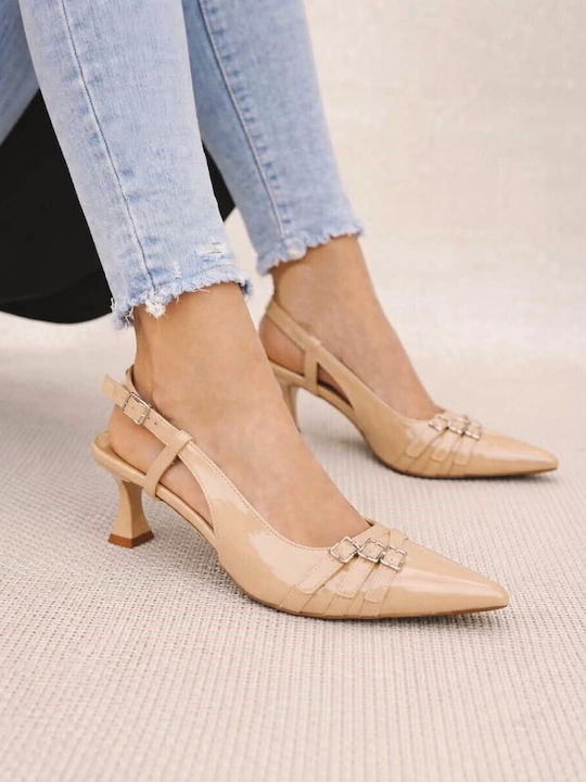 Pumps mit Riemchen & mittelhoher Absatz Rosa