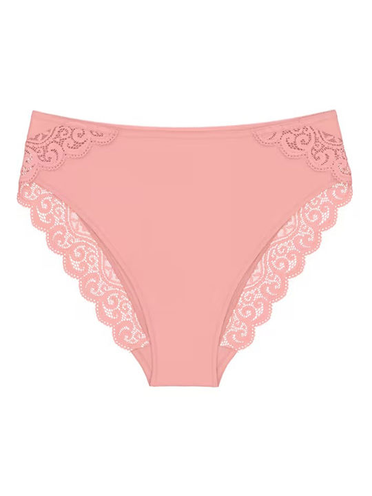 Amourette Tai Women's Brazil Seamless with Lace Pink