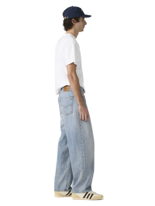 578 Ανδρικό Παντελόνι Τζιν με Loose Baggy Εφαρμογή Medium Wash
