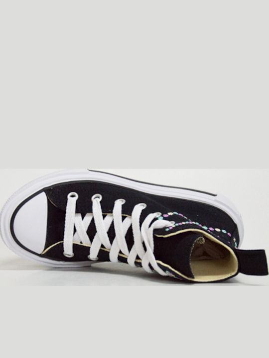 Chuck Taylor All Star Παιδικά Sneakers High Μαύρα