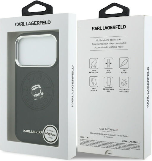 Handyhülle Karl Lagerfeld Point + & Karl Sketch Magsafe iPhone 17 Pro Max Schwarz